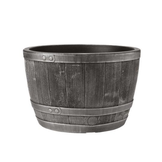 Stewart 40cm Blenheim Half Barrel Planter - Pewter Product