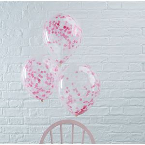 Pink Confetti Filled Balloons