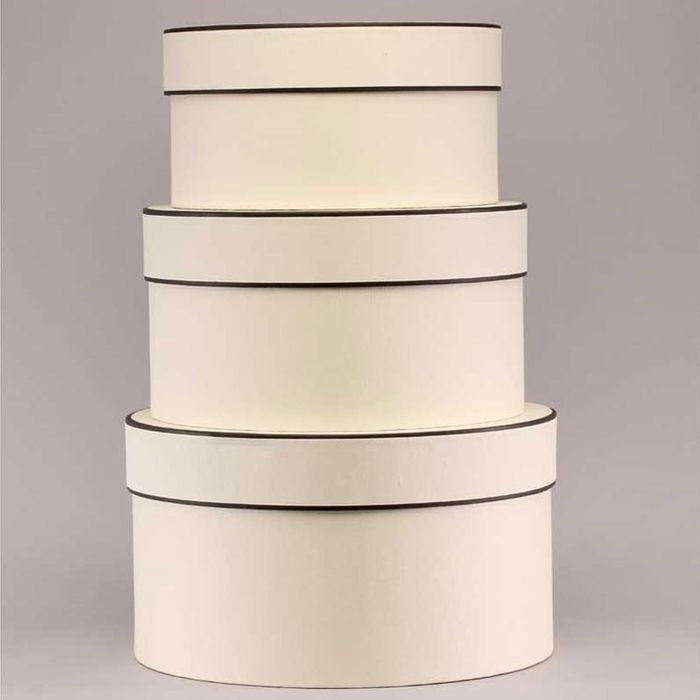 Round Boxes Sarah's Hat Boxes - Makers Fabric Covered hat Boxes Box  Speciality Packaging Hat Boxes oval boxes