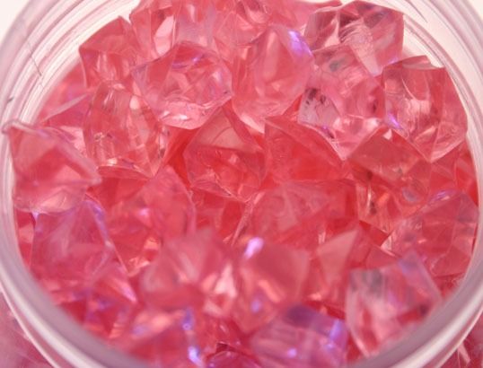 Pink Acrylic Stones Closeup
