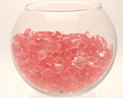 Pink Acrylic Stones Fish Bowl