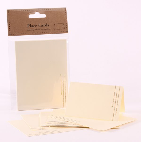 White place cards with gold glitter