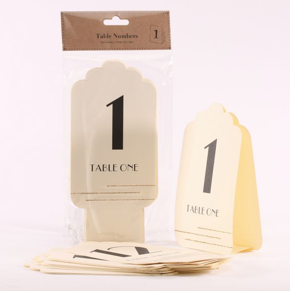 Ivory table numbers