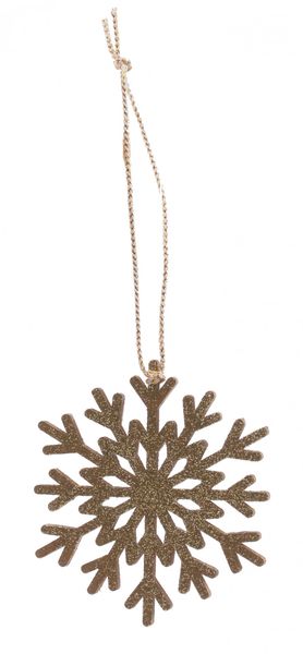 gold wooden snowflake decoration