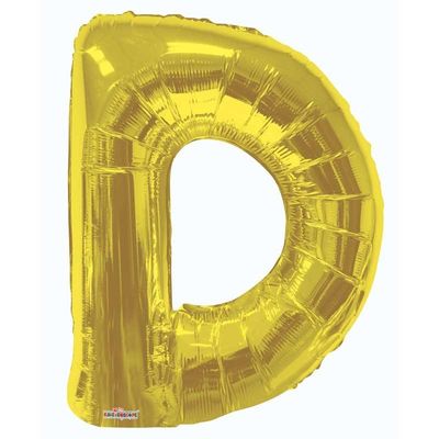 34" Letter Balloon - D - Gold