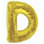 34" Letter Balloon - D - Gold