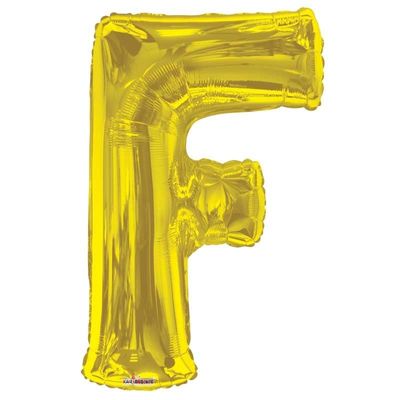 34" Letter Balloon - F - Gold