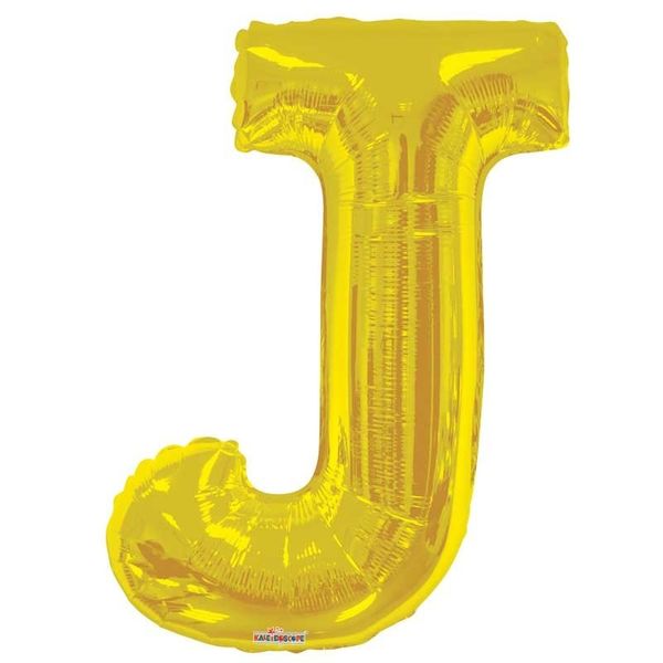 34" Letter Balloon - J - Gold