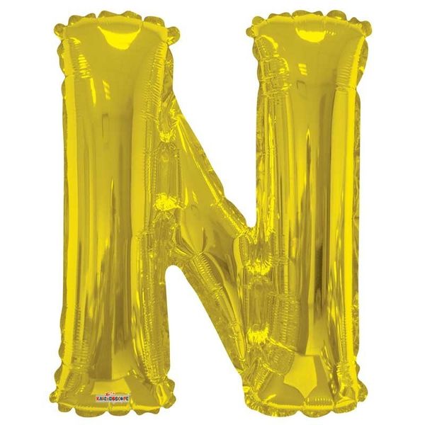 34" Letter Balloon - N - Gold