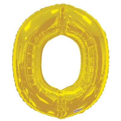 34" Letter Balloon - O - Gold