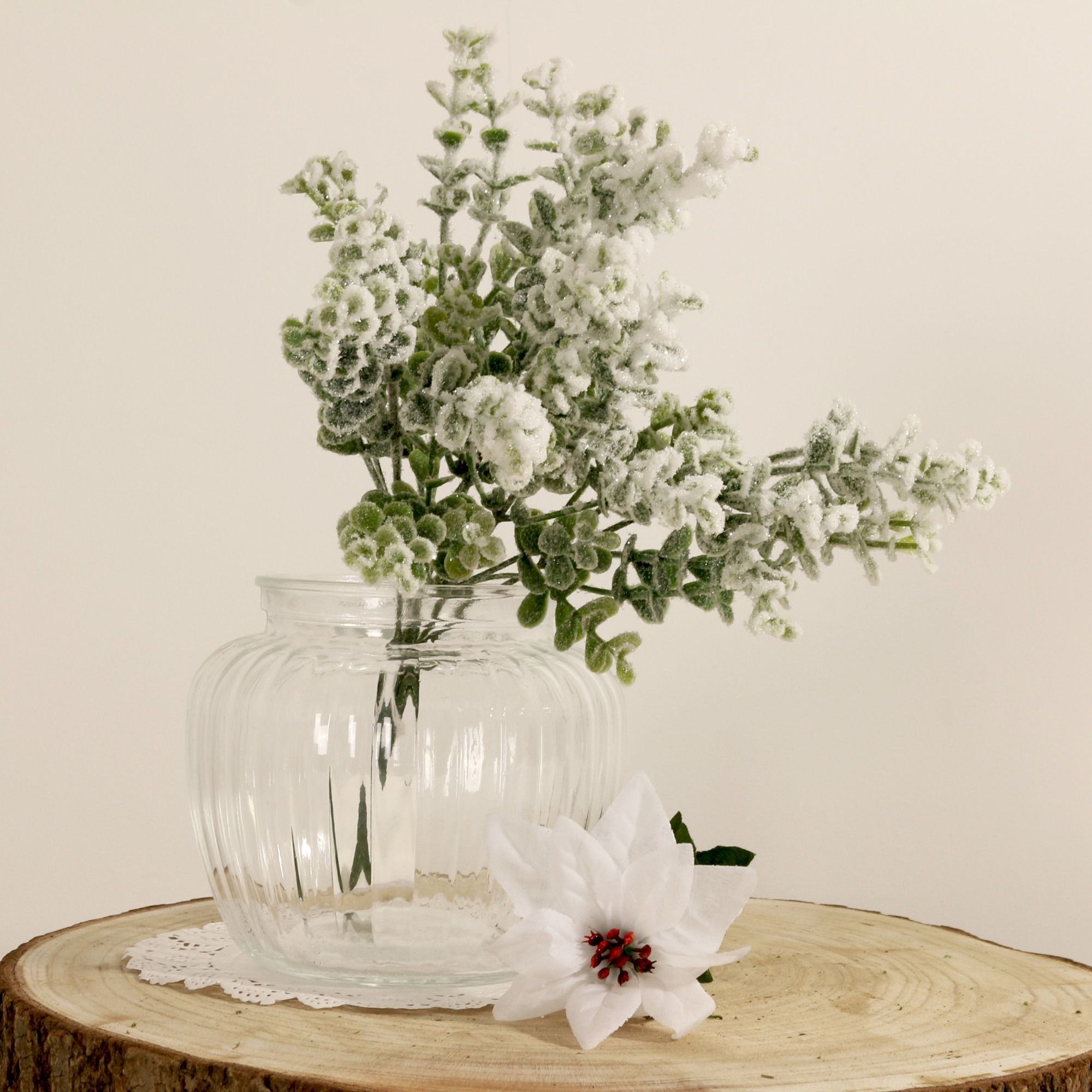 Ferns and White Flowers