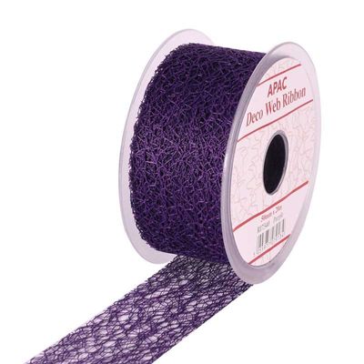 Purple Deco Web Ribbon