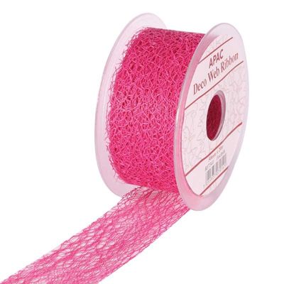 Fuchsia Deco Web Ribbon