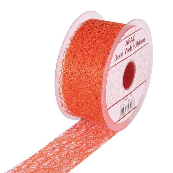 Orange Deco Web Ribbon