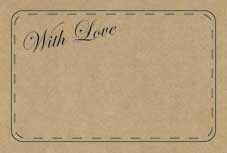 With Love - Kraft Card Greeting Cards (x50)