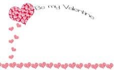 Be my Valentine - Rose Hearts Greeting Cards (x50)
