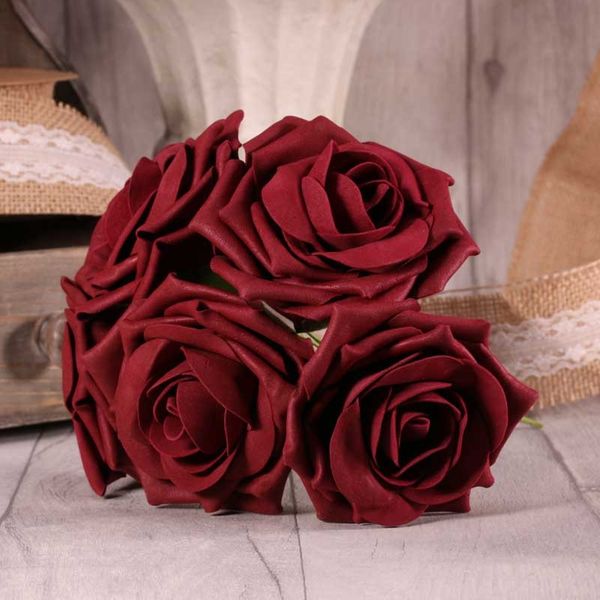 Burgundy Open Tea Rose