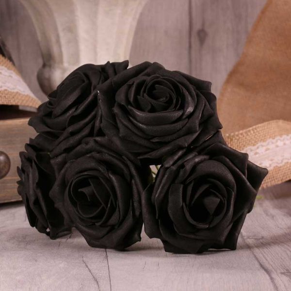 Black Open Tea Rose