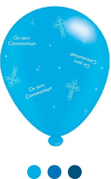 1st Communion Latex Balloons 