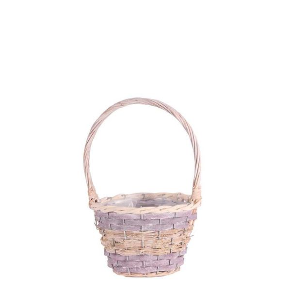 Lilac Huncote Round Basket