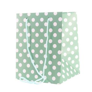 Sage Polka Dot Hand Tie Bag