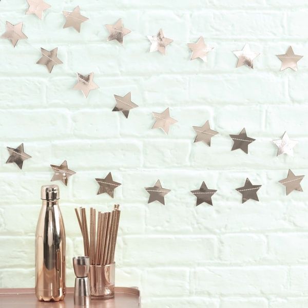 Rose Gold Star Bunting