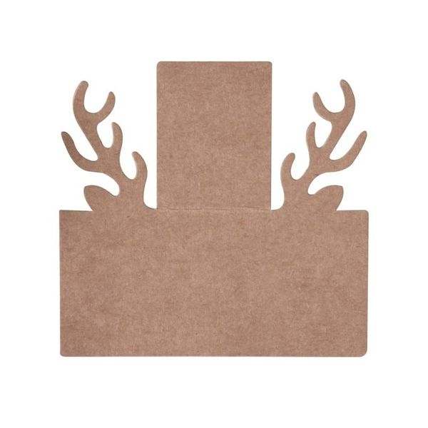 Stag Head Kraft Christmas Place Cards