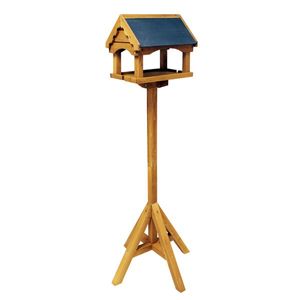 Slate Roof House Bird Table