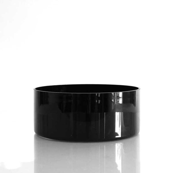 Black Glass Cylinder Bowl 25cm