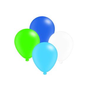 Mixed Blue Latex Balloons