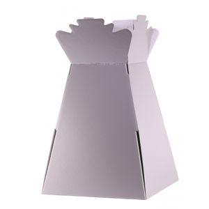 metallic silver living vase