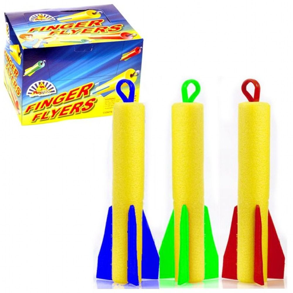 Flying Finger Foam Rockets