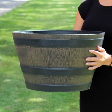 Plastic Barrel Planter