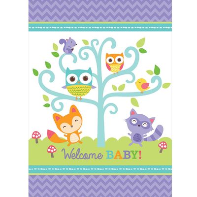Welcome Baby Woodland Table Cover 
