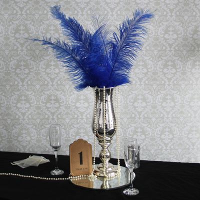 Royal Blue Ostrich Feathers