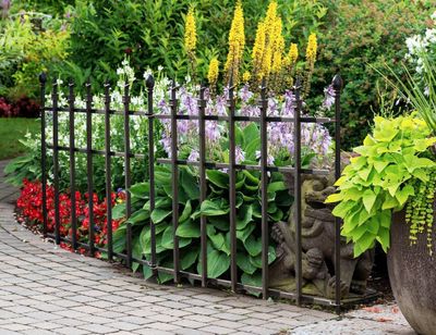 Classic Finial Fence Section (Black)