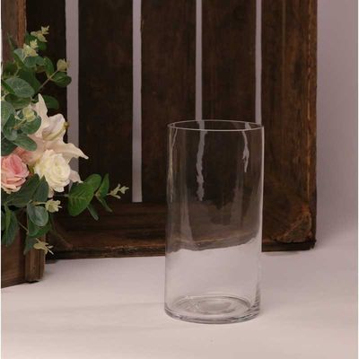 20cm Clear Glass Cylinder