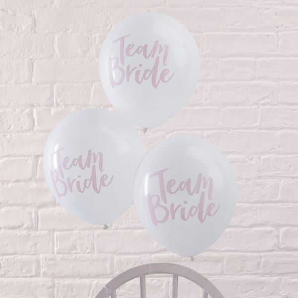 Team Bride Pink Balloons