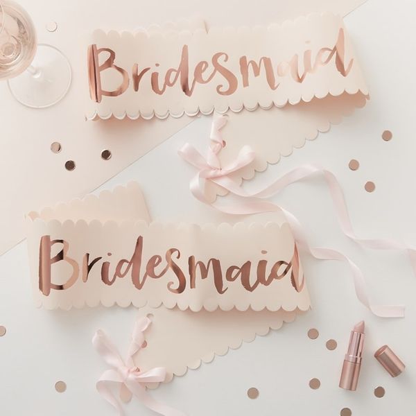 Team Bride Bridesmaid Sashes - 2 Pack