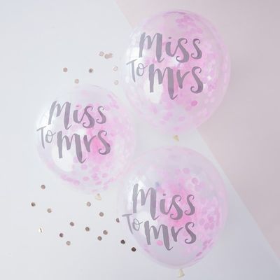 Confetti Miss To Mrs Balloons