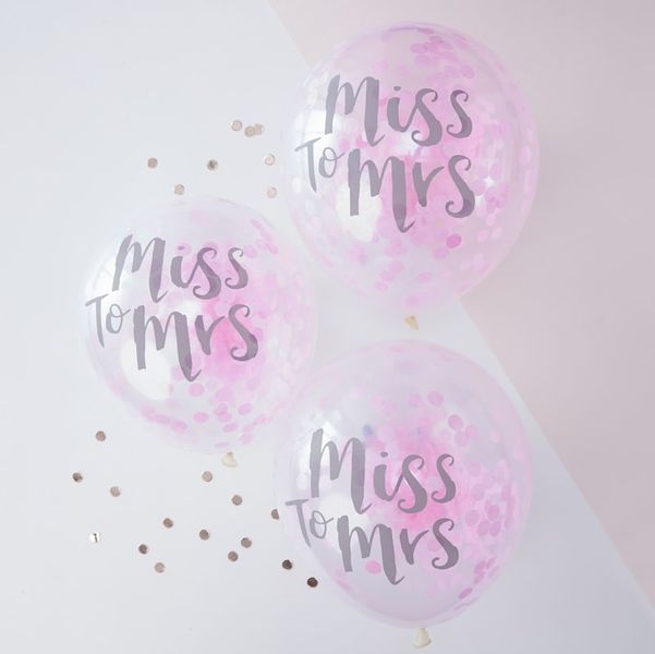 Confetti Miss To Mrs Balloons