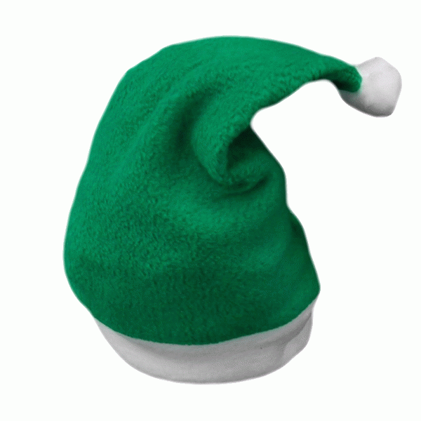 Green baby santa/elf hat ideal for personalisation 6-12m