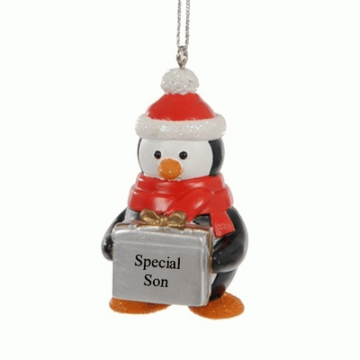 Penguin personalised Christmas tree decoration - 