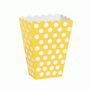 Yellow Polka Dot Treat or sock bouquet Box - pk8
