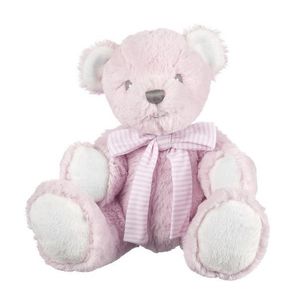 Suki Baby - Hug-a-Boo Bear Small Pink with Rattle