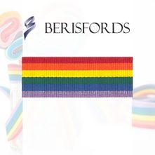 Rainbow design ribbon 35mm x 20m by Berisfords