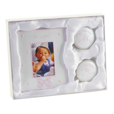 Juliana Gift set - 2x3 Frame/1st Tooth/1st Curl Boxes - Pink