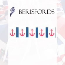 Anchor & Stripe nautical ribbon 15mm x 20m by Berisfords