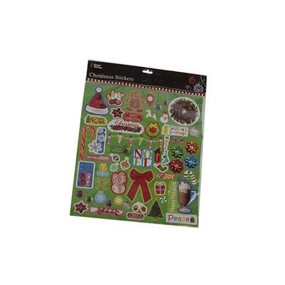 Xmas Design Asstd Sticker Sheet Type 1 In Opp Bag W/head