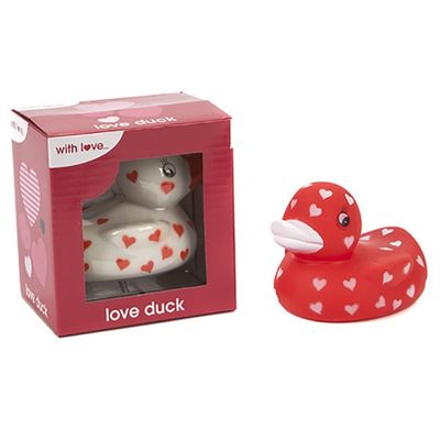 Heart Print Pvc Duck In Colour Window Box